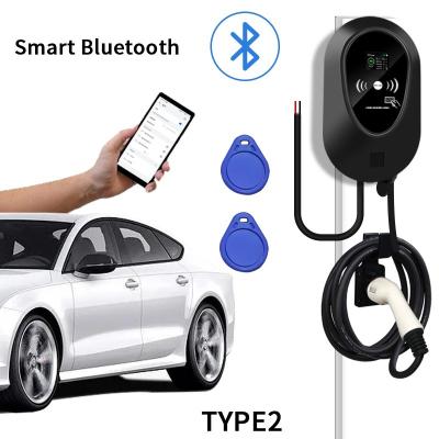 China ABS+PC New Energy Wallbox Car Charging Station Smart Ac Electric Vehicles Charger 7kw Car Ev Charger 32a for sale