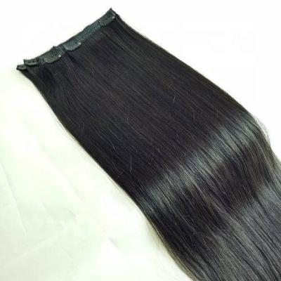 China 10pcs Brazilian Virgin Remy Silky Straight Black #1 120g Wave Clip In Hair Extensions for sale