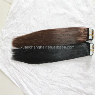 China Professional Factory Silky Straight Wave Brazilian Virgin Human Hair Tape In Extension for sale