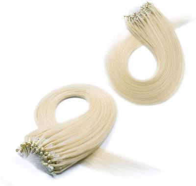 China India Micro Ring Loop Hair Extensions 100% Micro Silicone Hair Beads Prebonded Hair for sale