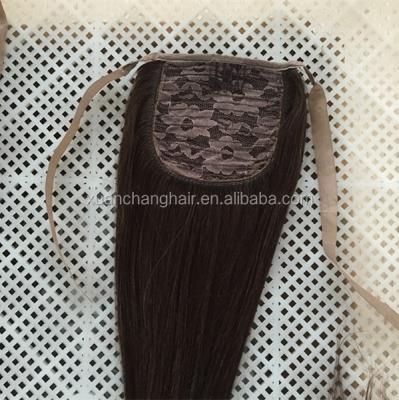 China Silky Texture Wrap Around Ponytails 100% Human Hair Ponytail Quality Drawstring Ponytails for sale