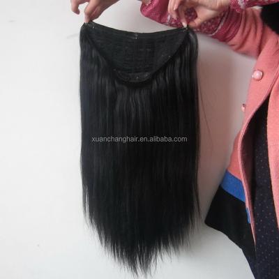 China Natural Straight Virgin Brazilian Hair Half Wig Lace Front Wig for sale