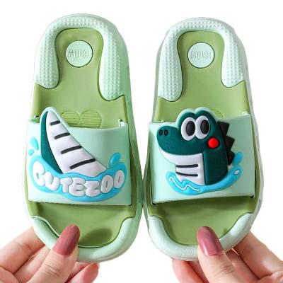 China Deodorization Dinosaur Slippers Class Baby Boy Shoes 24-35# Non-slip PVC Beach Slippers Soft Children Toddler Animals for sale