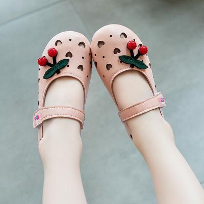 China 2021 Deodorization Cherry Leather Shoes Lady Rubber Warm Soft Soles Comfortable Flat Dance Shoes Party Shoes for sale