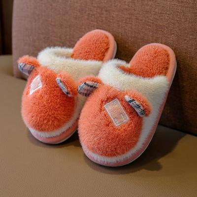 China Hot Selling Deodorization PVC High Quality Plush Comfortable And Soft Cartoon Cute Baby Bear Like Indoor And Outdoor Bedroom Kids Slippers for sale