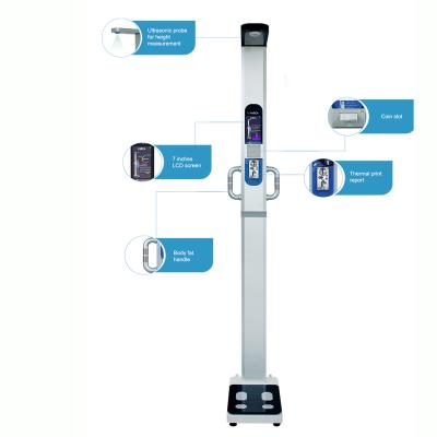 China Intelligent Voice Emission LCD Touch Screen Height and Weight Body Fat Scale H9 for sale