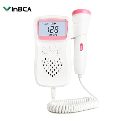 China Pregnant Women Ultrasound Doppler Heartbeat Monitor Plastic Portable Fetal Fetal Ultrasound Monitor Fetal Doppler Machine for sale