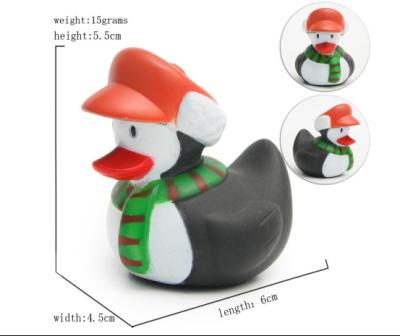 China Leuk Herten/Pinguïn van de de Babyton van de Kerstmis Rubbereend Speelgoed 6cm Lengte*4.5cm Hoogte Te koop