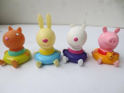 China Baby Shower Gift  Animal Rubber Bath Toys Cute Animal Design For Infant / Toddler for sale