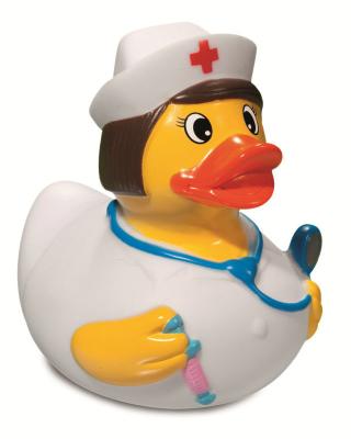 China Doctor Nurse Character Custom Rubber Ducks Cute Soft Safe White Color For Toys Shop for sale