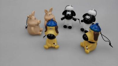 China Sheep Little Kids Mini Duck Keychains Vinyl Toy With Ring , Animal Ring Toy for sale