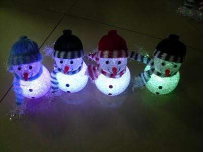 China Rainbow Color Changing LED Flashing Snowman Toy Holiday Party No Peculiar Smell for sale