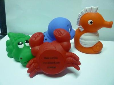 China Bath Tub Squirting Water Animal Toys , Solf Plastic Vinyl Sea Life Creatures Toys for sale