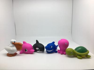 China Kids Sea Animal Rubber Bath Toys Squirting Colorful Eco Friendly ATBC-PVC for sale