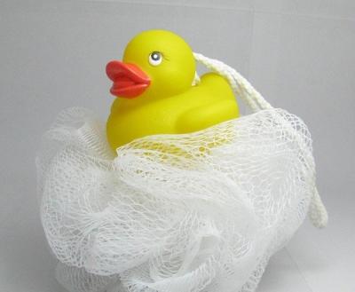 China Eco - Friendly Vinyl Yellow Baby Rubber Duck Washing Ball For Kids Bath Time for sale