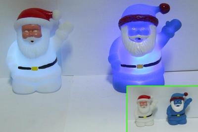 China Christmas LED Flashing Santa Light Up Bath Ducks / Dolphin Night Light Luminous Toy for sale