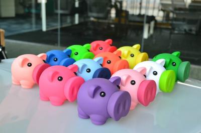 China 12cm Length Colorfull Piggy Bank Money Box With Mouth Open , Cute Piggy Banks For Adults for sale