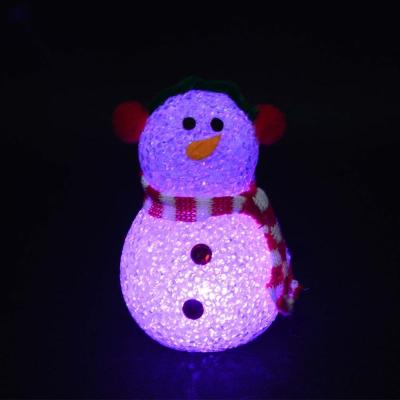 China EVA Ball LED Flashing Snowman Christmas Toy 10cm 12cm Diameter For Party Favor for sale