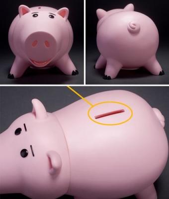 China PVC Model Toys Kids Piggy Banks Pink Coin Money Box Eco Friendly Vinyl Material for sale