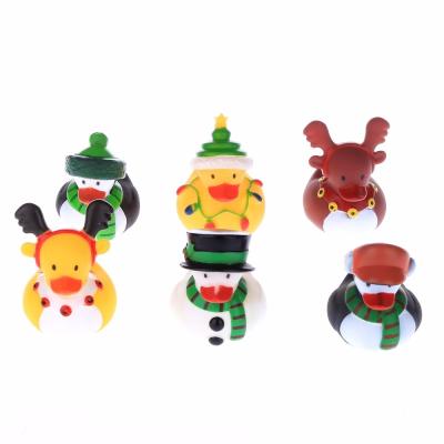 China Floating Christmas Miniature Rubber Ducks Ornament Eco - Friendly PVC Toy for sale