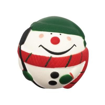 China Slow Rising Santa Clause Snow Man Squeeze Stress Ball Christmas Squishy Toys for sale