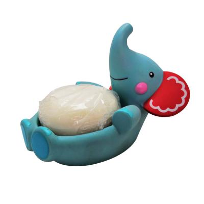 China Frog Shape Soap Dish Soft Vinyl Toys Cute Animal Design Custom 7cm Diameter for sale