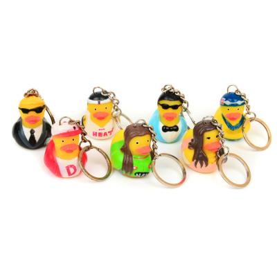 China Vinyl Mini Rubber Duck Keyring Environmental Protection For Children for sale