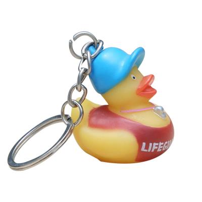 Chine Mini canard en caoutchouc mou Keychain de PVC de jouet formé par canards en caoutchouc drôles 5 pouces à vendre