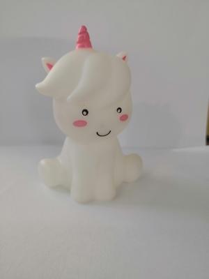 China Color Changing PAHs Unicorn Led Night Light Plastic Toys for sale