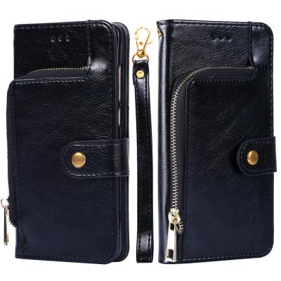 China Card Insert Wallet Zipper Shockproof Phone Case For Xiaomi Redmi Note 11 pro 5G 10 9S 9T 9 8T 8 7 6 pro 4G 5G Leather Phone Cases for sale