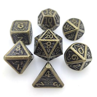 China Game Game Die Cut New Style 7 Pcs Galaxy Metal D&D Dies Metal DND Die Cut Polyhedral Metal Dies Set For Role Playing Game MTG Pathfinder for sale