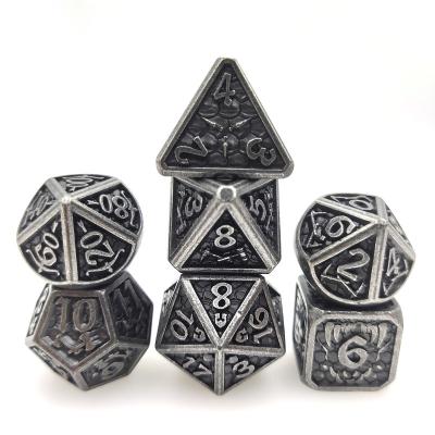 China Game Game Die Cut New Style 7 Pcs Galaxy Metal D&D Dies Metal DND Die Cut Polyhedral Metal Dies Set For Role Playing Game MTG Pathfinder for sale