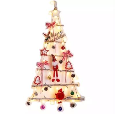 China Navidad Arboles DIY Christmas Tree Eco-friendly Wooden Christmas Tree Wall Hanging Decoration Arbol De Navidad Creative for sale