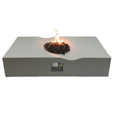 China Stored Outdoor Horno Fire Pit Patio Garden Rectangle Fire Table Gas Fire Pit With Lava Rock Gas Burning Indoor /Outdoor Smoke Pit for sale