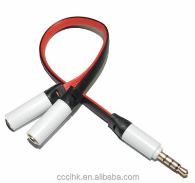 China Multimedia Audio Splitter Cable Male to Female 2x 3.5mm for sale