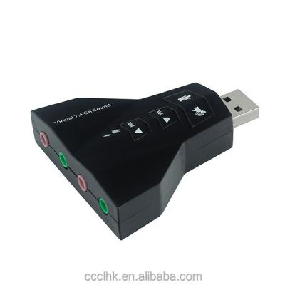 China 7.1 Ch Channel USB 2.0 3D Sound Card Audio Adapter Mic Speaker For Desktop PC CJA29 for sale