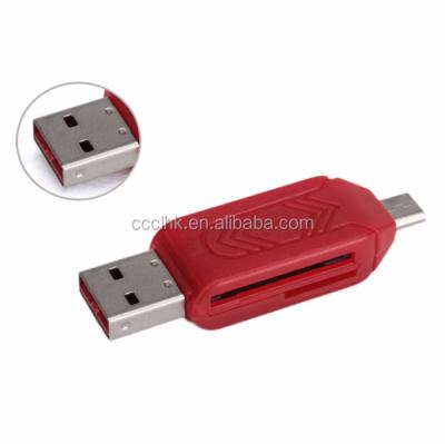 China 2in1 Micro USB OTG Card Reader TF SD Flash Drive For Android Devices SJU4 for sale