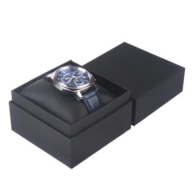 China Drawer Design Matte Black Stock Simple Watch Box Gift Packaging Box,Cheapest Box For Storage Watch for sale