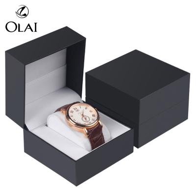 China Unique Simple Cheap Small Size Gift Package Paper Watch Box With Pillow for sale