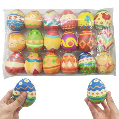 China PU Factory Sale Direct Toy Simulation Color Printing Slow Egg Decompression Egg Halloween Easter Easter Egg Bound Toys for sale