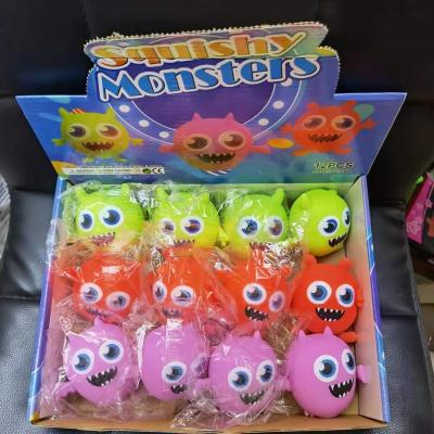 China 2022 New TPR Flour Strain Ball Squeezed Toys For Children Tpr Surprise Monsters Ball Toy For Kids New And Adults for sale