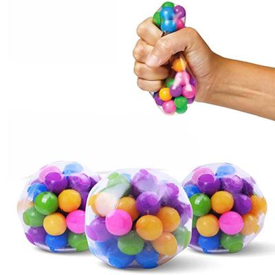 China 2022 Good Quality DNA Squeeze Squeeze Ball With Colorful Beads Inside Colorful Sensory Toy, Relieve Tension Squzee Ball for sale