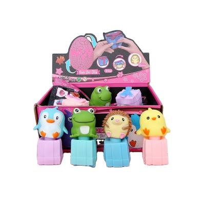 China Toy New Design Anti-stress Funny Educational Surprise Toys Animal Frog Shape Flip Tpr Pet Flip Gift Double Sided Cute Box Push Pops Fidge Sensory Toy for sale