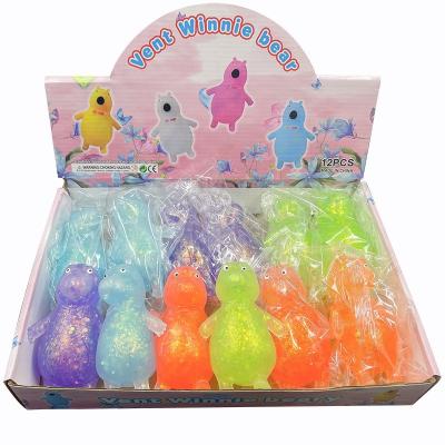 China 2022 hot sale duct fidgety person soft squeeze toys kids squeeze sensory stress ball water beads anti worry bear squishy balls for sale