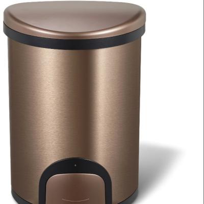 China Sustainable Office / Hotel Guest Room Stainless Steel Sensor Slow Closing Trash Can for sale