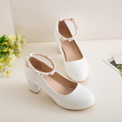 China Deodorization High Heel Shoes For Stage Formal Female Show Children Formal Show Wedding Dinner Party Children Girls Kids Official Elegant Shoe for sale