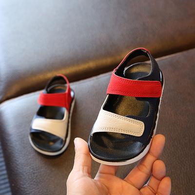 China Deodorization Beach Sandals for Kids Hook and Loop Soles Soft Leisure Sports Sandals for Boys and Girls Ages 2-6 Lightweight Leather Shoes for sale