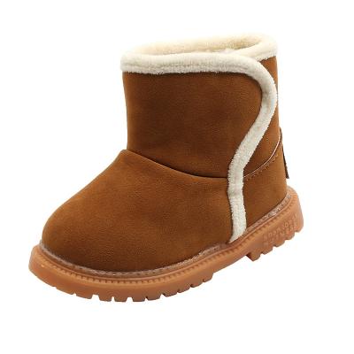 China Round Kids Snow Boots Winter Plus Fashion Warm Thick Ball Boots Cotton Cute Kids Boys Ankle Boots Ice Floor Shoes Dropship for sale