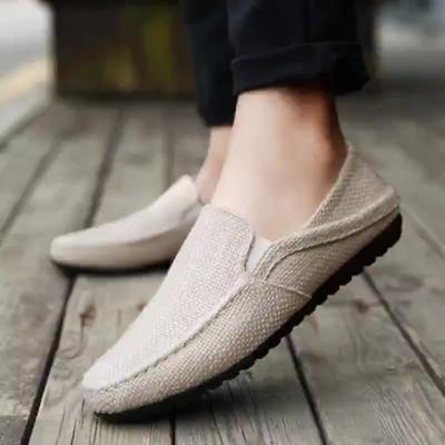 China Cushioning Soft Sneakers Fast Selling New Men's Shoes Breathable Canvas Men's Casual Shoes With Shallow Cut Uppers Slip-on Leisure Shoes for sale