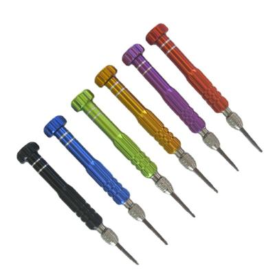 China Multifunctional Steel 5-in-1 Mini Screwdriver Set Handleiding Aluminum Mobile Phone Repairing Tools for sale